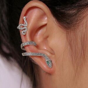 2 piece Rhinestone Snake Ear Cuffs, Taylor Swift Reputation Snake Ear Cuffs
